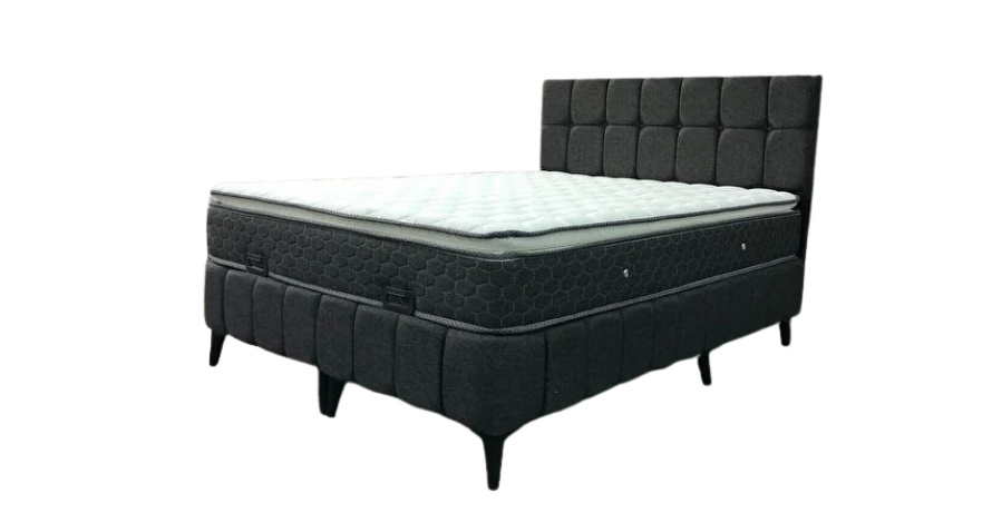 160x200 Çift Kişilik Pedli Yataklı Baza Başlık Takımı – 3’lü Yatak Odası Seti