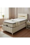 Comfortline 90x190 Krem–Antrasit Ultra Destekli Tek Kişilik Baza & Başlık Seti